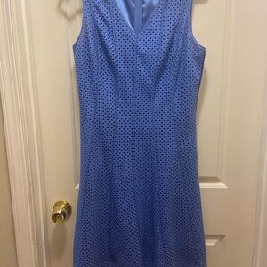 Ann Taylor Periwinkle Textured V-Neck Dress
